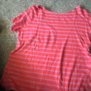 Old Navy Orange And Pink Striped T Shirt XXL Tall